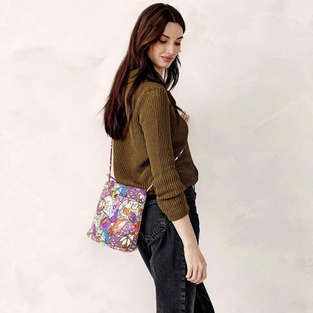 Vera Bradley Womens Featherweight Original Hipster Crossbody, Flutter, $80 MSRP - Picture 2 of 9